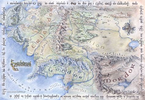 Unbelievably gorgeous map of Tolkien's Middle Earth - in Polish ...