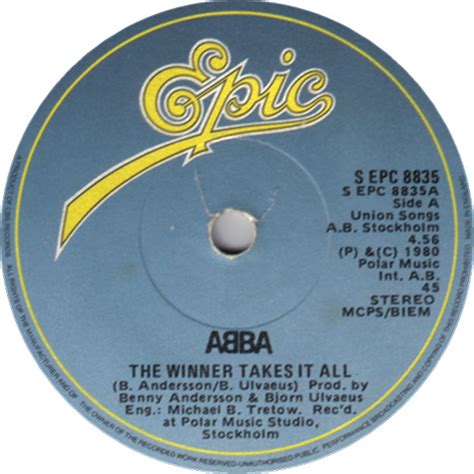 ABBA - The Winner Takes It All (1980, Vinyl) | Discogs