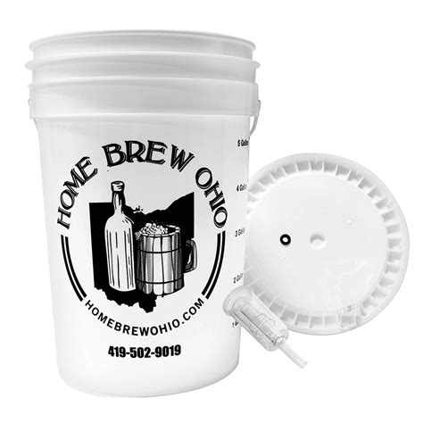 Home Brew Ohio 6.5 Gallon Fermenting Bucket with Grommeted Lid and Three-Piece Airlock - Walmart ...