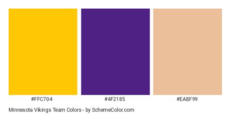 Minnesota Vikings Team Color Scheme » Brand and Logo » SchemeColor.com