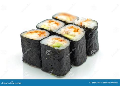 Sushi Rolls with Nori stock photo. Image of view, side - 24842188