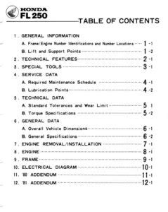 Honda Odyssey FL250 Service Manual - PDF DOWNLOAD - HeyDownloads ...