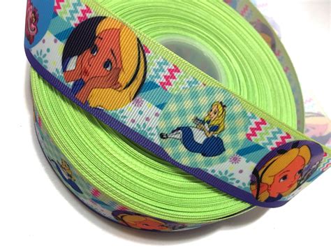 1.5" Alice Ribbon by the yard, Alice in Wonderland grosgrain ribbon ...