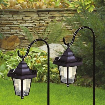 2 x Solar Classic Led Shepherd Hanging Garden Lanterns Coach Outdoor Lamp Lights | eBay