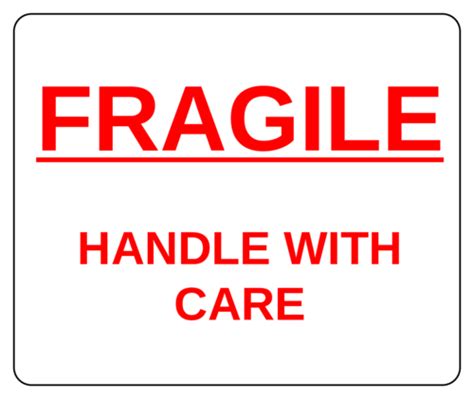 Fragile Handle With Care - Red - Label - Label Templates - Warning ...