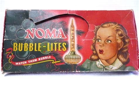 VINTAGE NOMA BISCUIT BUBBLE LIGHTS BOX AND INSERT CAT 509 HOLDS 9 BUBBLE LITES -- Antique Price ...