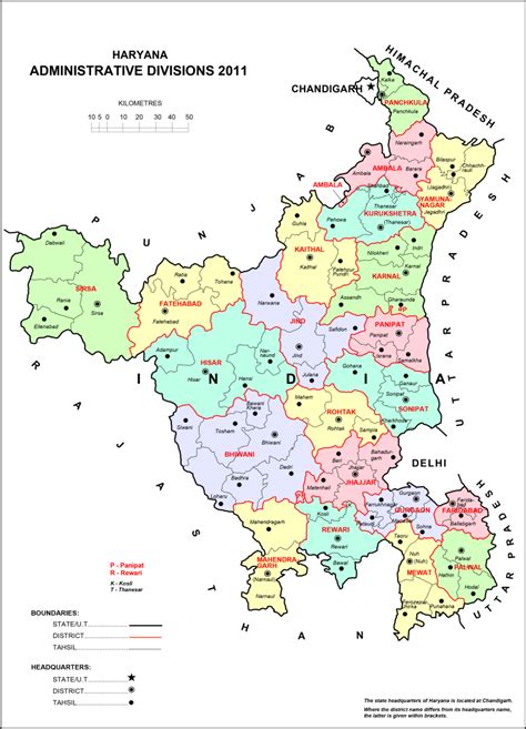 High Resolution Map of Haryana [HD] - BragitOff.com