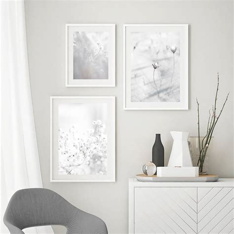 Gray and White Wall Art Set of 3 Scandinavian Print Set of 3 - Etsy UK