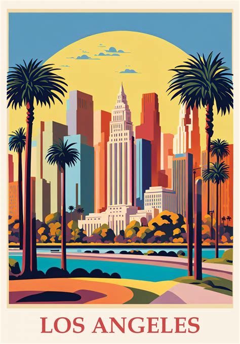 Los Angeles Travel Poster Free Stock Photo - Public Domain Pictures