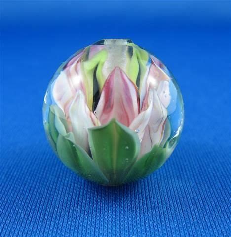 "Bloom'n Glass" Pink - Handmade Lampwork glass bead suitable for wine stopper or Pendant Wine ...