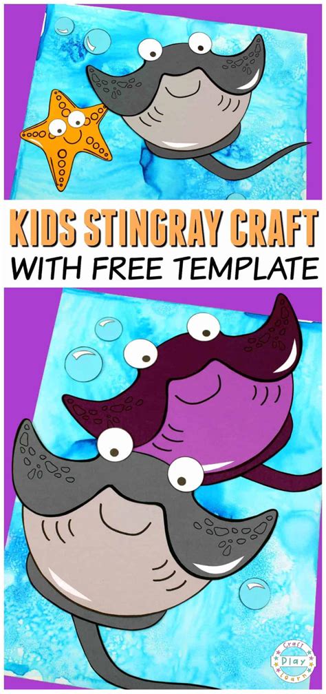 Here is a super fun and easy Stingray Craft with free template. If your ...