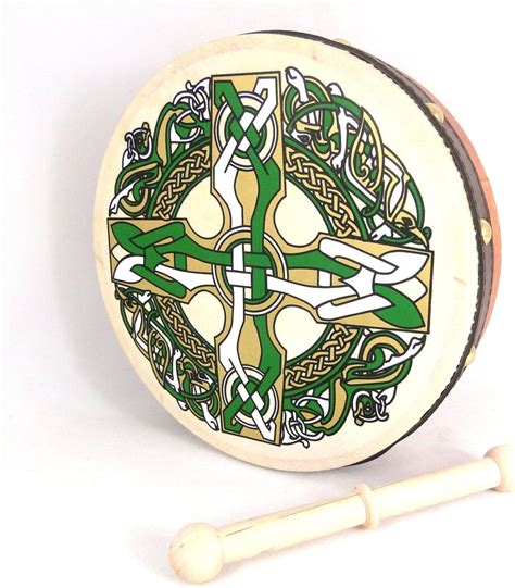 8" Gaelic Cross Irish Bodhran: Amazon.co.uk: Musical Instruments