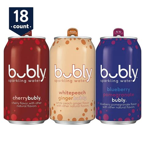(18 Cans) bubly Sparkling Water, 3 Flavor Variety Pack, 12 fl oz ...