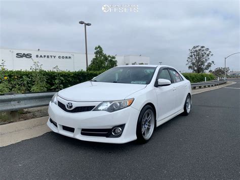 2014 Toyota Camry with 18x9.5 45 Enkei RPF1 and 255/40R18 Federal SS595 and Lowering Springs ...