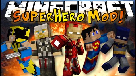 Minecraft: SUPERHERO MOD - Ultimate Superheroes vs Supervillains Battle! (Mod Showcase) - YouTube