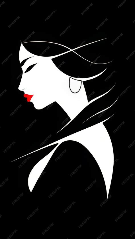 Premium AI Image | abstract woman silhouette drawing art