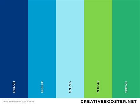 Serene Blue and Green Color Palette