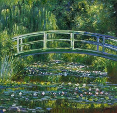 Monet Water Lilies Bridge - Mural Wall