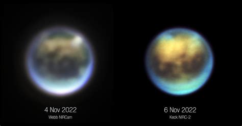 New JWST Images Reveal Clouds In The Atmosphere Of Saturn's Titan