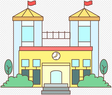 Sketsa Gambar Gedung Sekolah Kartun - IMAGESEE