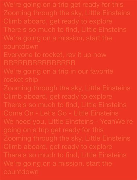 LITTLE EINSTEINS THEME SONG LYRICS - Notability Gallery