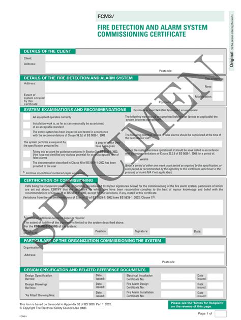 Fire Alarm Commissioning Certificate Download 2020-2022 - Fill and Sign Printable Template ...
