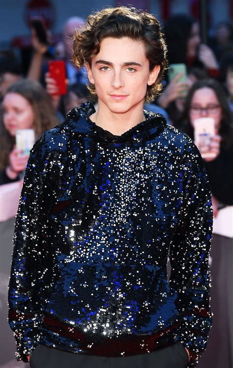 Timothee Chalamet Wears Louis Vuitton Sequined Hoodie: Pics | Us Weekly