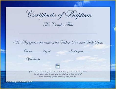 Free Editable Baptism Certificate Template Of 3 Baptism Certificate ...