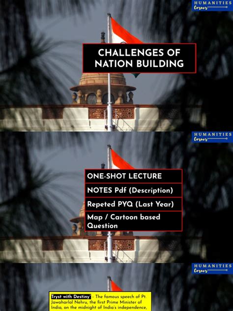 Challenges of Nation Building | PDF | Partition Of India | Politics Of India