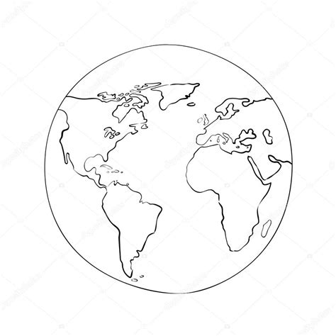 Sketch globe world map Stock Vector Image by ©mast3r #59095481