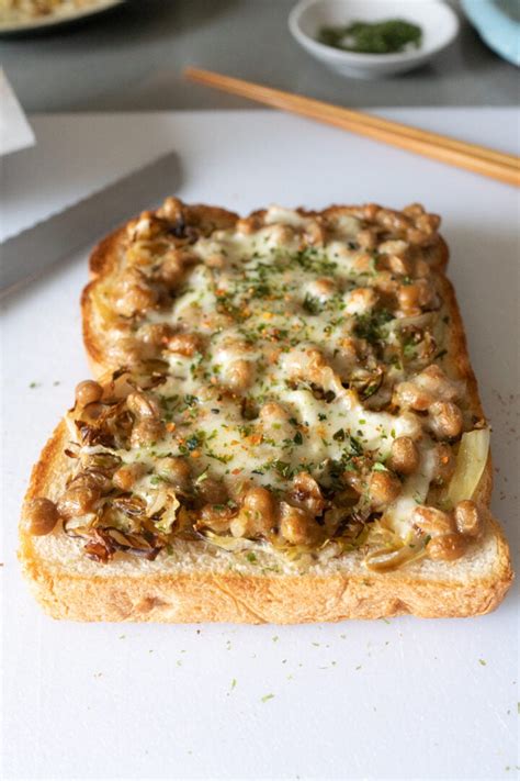 Natto Toast with Cheese and Cabbage - Onolicious Hawaiʻi