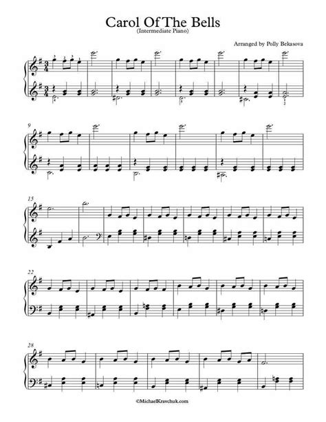 23+ Carol of the bells sheet music for piano free ideas in 2021 · Music Note Download