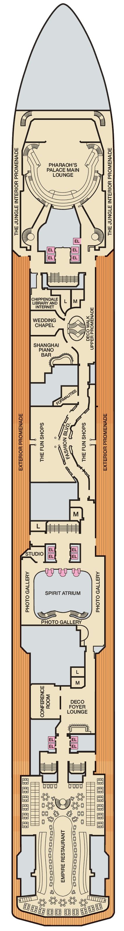 Carnival Spirit deck plans - Cruiseline.com