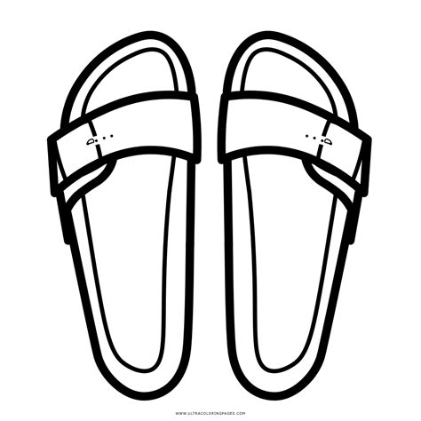 Sandals Coloring Pages Sketch Coloring Page