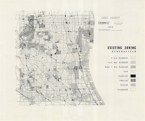 1959 Map of Lake County Illinois | Etsy