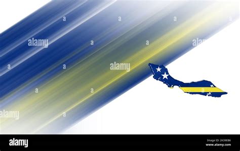 Map of Curacao, flag map, National colors background Stock Photo - Alamy