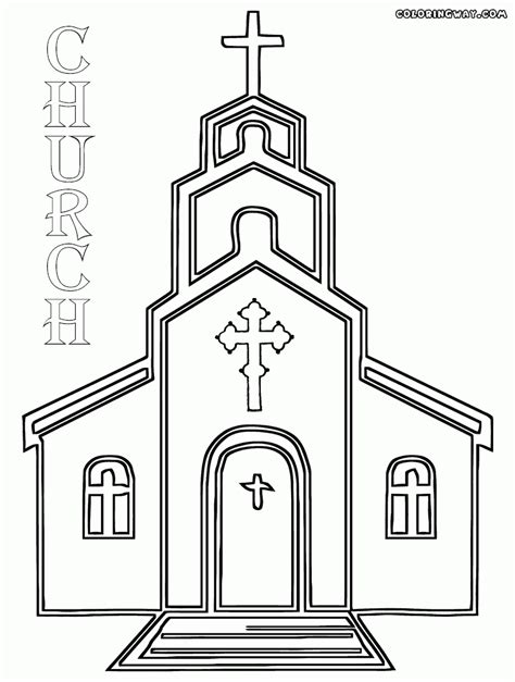 Church Building Coloring Pages