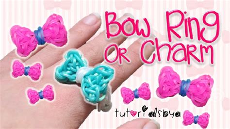 UPDATED Bow Ring / Charm Rainbow Loom Tutorial | How To - YouTube