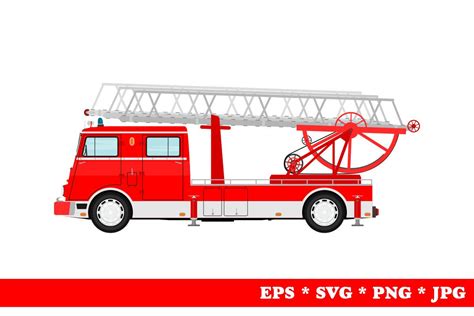 Cartoon Fire Engine. Graphic by norsob · Creative Fabrica