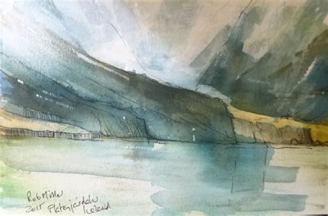 Iceland arctic watercolour paintings by Rob Miller FRSA