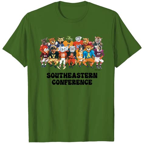 Vintage SEC Mascots T Shirts/ SEC Conference T Shirts 2023 Championship T Shirts Designed & Sold ...