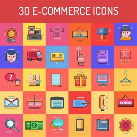 E-commerce icons collection eps vector | UIDownload