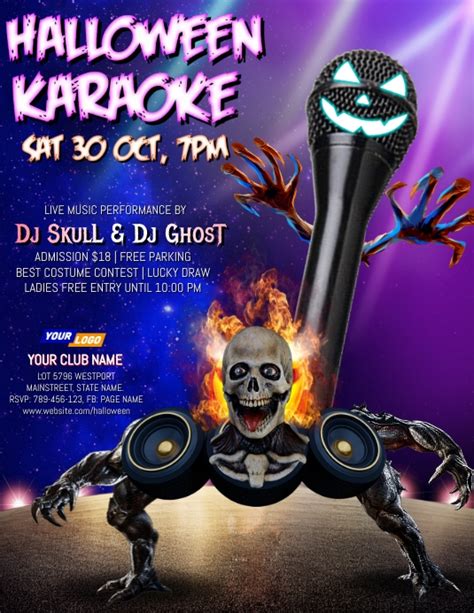 Copy of Halloween karaoke party flyer | PosterMyWall