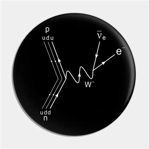 Feynman diagram, beta decay, proton neutron scattering - Feynman Diagram - Pin | TeePublic