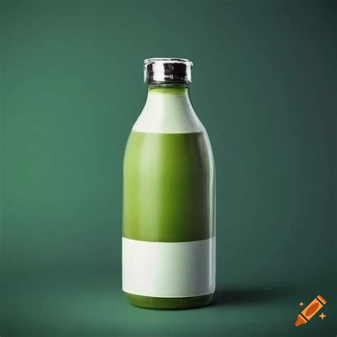 Bottle of matcha latte on Craiyon