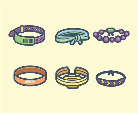 Bracelets Vector In Thick Line Design Vector Art & Graphics ...