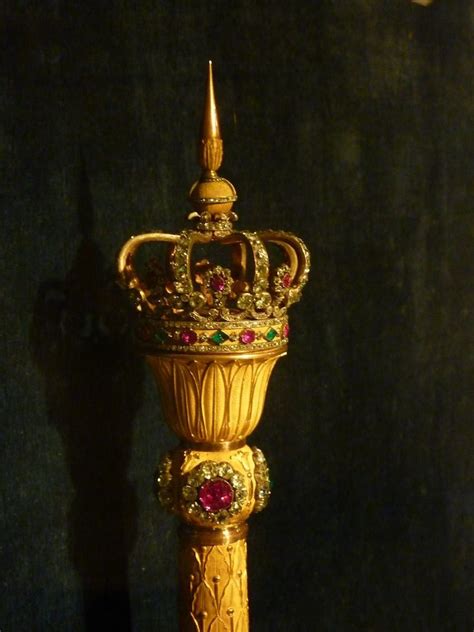 Royal Sceptre (detail), Bavaria (1806; gold, diamonds, emeralds ...