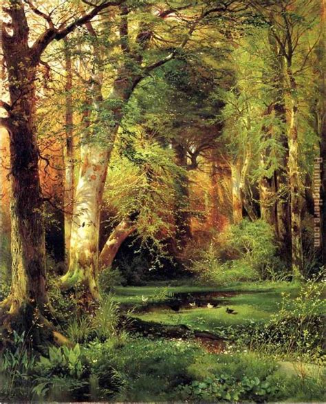 Thomas Moran Forest Scene painting anysize 50% off - Forest Scene painting for sale