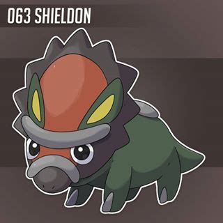 Florels Region on Instagram: “063 SHIELDON Type: Dark / Rock - - - - - #fakemon #pokemon # ...