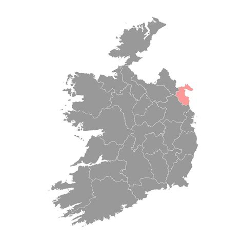 County Louth map, administrative counties of Ireland. Vector illustration. 24401960 Vector Art ...